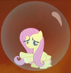 Size: 256x262 | Tagged: safe, screencap, fluttershy, pegasus, pony, g4, twilight's kingdom, bubble, cropped, cute, female, fluttershy trapped in a bubble, in bubble, sad, sadorable, shyabetes, solo, trapped