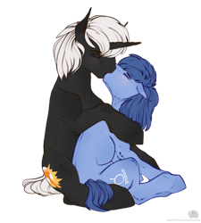 Size: 1217x1353 | Tagged: safe, artist:11-shadow, oc, oc only, oc:p-21, oc:priest, earth pony, pony, unicorn, fallout equestria, fallout equestria: project horizons, fanfic art, gay, kiss on the lips, kissing, male, simple background, transparent background