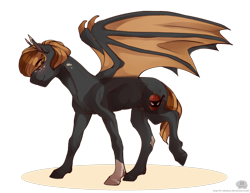 Size: 1788x1380 | Tagged: safe, artist:11-shadow, oc, oc only, bat pony, blushing, male, nudity, sheath, simple background, solo, stallion, transparent background