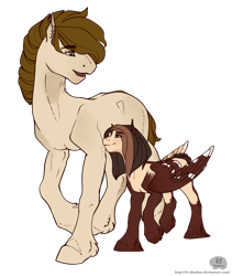 Size: 1227x1455 | Tagged: safe, artist:11-shadow, oc, pegasus, pony, duo, simple background, size difference, transparent background