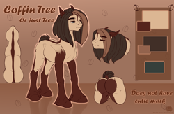 Size: 1808x1182 | Tagged: safe, artist:11-shadow, oc, oc only, oc:coffin tree, pony, back, blank flank, butt, dock, plot, solo, tail