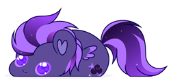 Size: 2187x1057 | Tagged: safe, artist:vi45, oc, oc only, oc:shadow galaxy, pegasus, pony, adorable face, bean, c:, commission, cute, ethereal mane, female, looking at you, mare, simple background, small wings, smiling, smol, solo, staring into your soul, starry mane, starry tail, tail, white background, wings