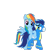 Size: 865x924 | Tagged: safe, artist:megasupertacoman-yt, rainbow dash, soarin', pegasus, pony, g4, clothes, duo, female, male, mare, ship:soarindash, shipping, simple background, stallion, straight, transparent background, uniform, vector, wonderbolts uniform