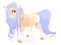 Size: 4200x3100 | Tagged: safe, artist:gigason, oc, oc only, oc:shore shimmer, pony, unicorn, cloven hooves, female, mare, simple background, solo, transparent background, unshorn fetlocks