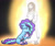 Size: 1720x1447 | Tagged: safe, artist:j-mantheangel, misty brightdawn, human, pony, unicorn, g5, christianity, comforting, crying, female, forgiveness, jesus christ, light, male, mare, praying, religion, sitting