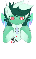 Size: 2550x4200 | Tagged: safe, oc, oc only, oc:minty fresh, disguise, disguised changeling, simple background, solo, white background