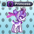 Size: 1024x1024 | Tagged: safe, artist:tonyyotes, artist:yotesmark, oc, oc only, oc:primcess, deer, deer pony, original species, pony, antlers, battle gem ponies, crossover, deer oc, deerified, digital art, gradient background, hair bun, hair tie, ice, non-pony oc, pixel art, princess, psychic, purple, purple eyes, purple fur, ribbon, solo, species swap, video game, white coat