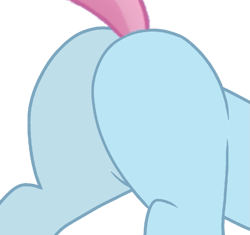 Size: 921x867 | Tagged: safe, artist:muhammad yunus, artist:tankman, oc, oc only, oc:water lilly, earth pony, pony, ass up, blue body, blue skin, butt, butt only, female, mare, pink tail, plot, simple background, solo, tail, transparent background