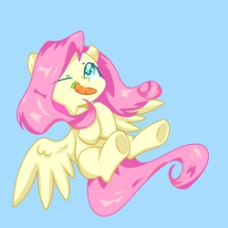 Size: 4000x4000 | Tagged: safe, artist:fuzzycyclone, fluttershy, pegasus, pony, g4, carrot, cute, eating, food, herbivore, long mane, pink hair, wings