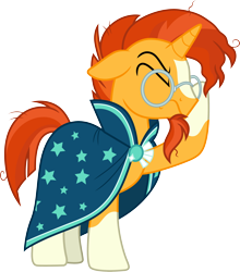 Size: 3000x3413 | Tagged: safe, artist:cloudy glow, sunburst, pony, unicorn, g4, the parent map, .ai available, facehoof, high res, male, simple background, solo, stallion, transparent background, vector