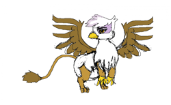 Size: 2444x1508 | Tagged: safe, artist:vale944, gilda, bird, griffon, g4, diaper, diaper fetish, diapered, female, fetish, non-baby in diaper, simple background, sketch, solo, white background