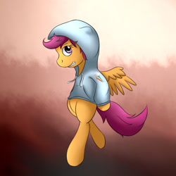 Size: 750x750 | Tagged: safe, artist:samofbob, scootaloo, g4, clothes, hoodie