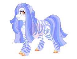 Size: 3000x2300 | Tagged: safe, artist:gigason, oc, oc only, oc:starry pearl, hybrid, pony, zony, female, high res, offspring, parent:zecora, simple background, solo, transparent background