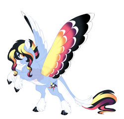 Size: 5100x4900 | Tagged: safe, artist:gigason, oc, oc only, oc:color blast, pegasus, pony, absurd resolution, colored wings, female, mare, multicolored wings, offspring, parent:rainbow dash, simple background, solo, transparent background, wings