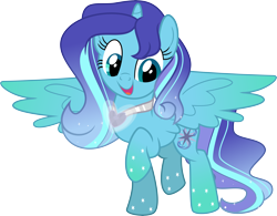 Size: 10306x8058 | Tagged: safe, artist:shootingstarsentry, oc, oc only, oc:selena, alicorn, pony, absurd resolution, female, mare, rainbow power, simple background, solo, transparent background