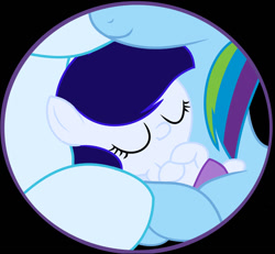 Size: 930x859 | Tagged: safe, artist:thunderspeedyt, rainbow dash, soarin', oc, oc:thunder speed, pegasus, pony, g4, awww, baby, baby pony, cute, daaaaaaaaaaaw, diaper, female, heartwarming, male, mare, momma dash, offspring, parent:rainbow dash, parent:soarin', parents:soarindash, ship:soarindash, shipping, sleeping, stallion, straight