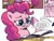 Size: 717x552 | Tagged: safe, edit, idw, pinkie pie, earth pony, pony, g4, glasses, reading, solo