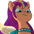 Size: 70x70 | Tagged: safe, artist:dsb71013, derpibooru exclusive, edit, edited screencap, screencap, sunny starscout, alicorn, pony, g5, mission imponable, my little pony: tell your tale, spoiler:g5, spoiler:my little pony: tell your tale, spoiler:tyts01e49, emotes, female, mane stripe sunny, mare, picture for breezies, ponymote, race swap, simple background, solo, sunnycorn, transparent background