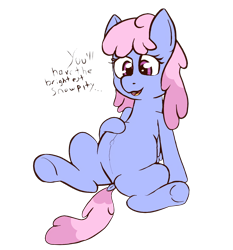 Size: 1184x1272 | Tagged: safe, artist:xppp1n, rainbowshine, earth pony, pony, g4, abdominal bulge, belly, belly button, big belly, dialogue, dock, featureless crotch, female, mare, outie belly button, pregnant, round belly, simple background, solo, tail, transparent background, underhoof