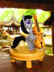 Size: 2712x3616 | Tagged: safe, alternate version, artist:malte279, part of a set, octavia melody, earth pony, pony, g4, bow (instrument), cello, cello bow, chenille, chenille stems, chenille wire, craft, high res, irl, musical instrument, part of a series, photo, pipe cleaner sculpture, pipe cleaners, solo