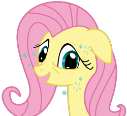 Size: 1469x1340 | Tagged: safe, artist:o-fluttershy-o, fluttershy, pegasus, pony, g4, bags under eyes, bust, floppy ears, simple background, sleepy, solo, tired, transparent background