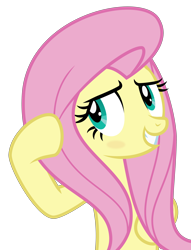 Size: 3122x4086 | Tagged: safe, alternate version, artist:sollace, derpibooru exclusive, fluttershy, pegasus, pony, flutter brutter, g4, .svg available, blushing, bronybait, cute, looking back, shyabetes, simple background, smiling, solo, transparent background, vector