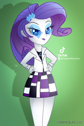 Size: 1000x1500 | Tagged: safe, artist:lennonblack, rarity, human, equestria girls, g4, clothes, glasses, legs together, solo