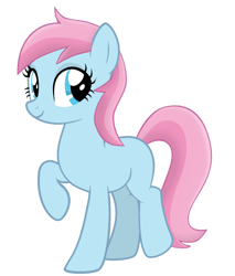 Size: 1700x2000 | Tagged: safe, artist:tankman, oc, oc only, oc:water lilly, earth pony, pony, beautiful, blue body, blue eyes, blue skin, female, looking at you, makeup, mare, pink mane, pink tail, seductive look, simple background, smiling, solo, tail, transparent background
