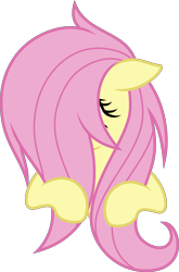 Size: 3404x5148 | Tagged: safe, alternate version, artist:sollace, derpibooru exclusive, fluttershy, pegasus, pony, flutter brutter, g4, .svg available, cute, hiding behind mane, shy, shyabetes, simple background, solo, transparent background, vector