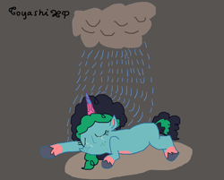 Size: 5503x4428 | Tagged: safe, artist:toyashixp, misty brightdawn, pony, unicorn, g5, my little pony: a new generation, cloud, crying, female, mare