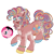 Size: 1000x1000 | Tagged: safe, artist:kazmuun, pinkie pie, earth pony, pony, series:kazmuun's drawing every pony, g4, >:d, alternate design, beanbrows, blue eyelashes, chest fluff, coat markings, colored eartips, colored eyelashes, colored pinnae, colored pupils, cute, cute little fangs, cyan eyelashes, dappled, dorsal stripe, ear fluff, ear tufts, eyebrows, fangs, female, leg fluff, looking at you, mare, mismatched hooves, open mouth, open smile, raised hoof, redesign, shoulder fluff, simple background, smiling, solo, starry eyes, transparent background, wingding eyes, yellow pupils