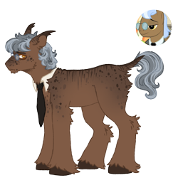 Size: 1000x1000 | Tagged: safe, artist:kazmuun, justah bill, tall order, earth pony, pony, series:kazmuun's drawing every pony, g4, alternate design, bags under eyes, butt fluff, cheek fluff, chin fluff, clothes, coat markings, colored eartips, colored eyelashes, colored hooves, dappled, dorsal stripe, ear fluff, ear stripes, ear tufts, freckles, glasses, hooves, leg fluff, leonine tail, male, necktie, orange eyelashes, redesign, screencap reference, shoulder fluff, simple background, solo, stallion, standing, stripes, tail, transparent background, unshorn fetlocks