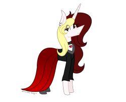 Size: 2119x1701 | Tagged: safe, artist:darbypop1, oc, oc only, oc:destiny blood, pony, unicorn, clothes, dress, female, mare, simple background, solo, transparent background