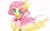 Size: 1920x1200 | Tagged: safe, artist:gq40415378, fluttershy, pegasus, pony, clothes, female, simple background, solo, white background