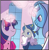 Size: 606x613 | Tagged: safe, idw, official comic, star swirl the bearded, trixie, twilight sparkle, pony, unicorn, g4, my little pony classics reimagined: little fillies, spoiler:comic, trio, window