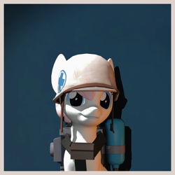 Size: 2260x2257 | Tagged: safe, artist:xafilah, nurse redheart, earth pony, pony, g4, 3d, high res, medic, medic (tf2), solo, team fortress 2
