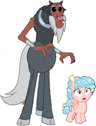Size: 439x577 | Tagged: safe, edit, edited screencap, editor:pascalmulokozi2, screencap, cozy glow, lord tirek, centaur, pegasus, pony, taur, g4, the beginning of the end, background removed, duo, female, filly, foal, male, not a vector, simple background, transparent background