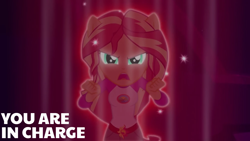 Size: 1920x1080 | Tagged: safe, edit, edited screencap, editor:quoterific, screencap, sunset shimmer, equestria girls, g4, my little pony equestria girls: legend of everfree, badass, solo