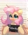 Size: 1657x2048 | Tagged: safe, artist:alphadesu, fluttershy, pegasus, pony, g4, barbie, barbie (film), barbie mugshot meme, cute, female, mare, meme, misspelling, mugshot, shyabetes, solo, stick, stick in mane, text, wings