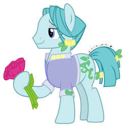 Size: 1299x1321 | Tagged: safe, artist:nyanysa, idw, aqua vine, earth pony, pony, g4, spoiler:comic58, base used, flower, idw showified, male, rose, simple background, solo, stallion, transparent background