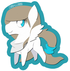 Size: 966x978 | Tagged: safe, artist:dougboard, oc, oc only, oc:mayia, pegasus, pony, chibi, female, mare, simple background, solo, transparent background
