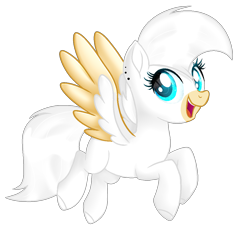 Size: 1122x1050 | Tagged: safe, artist:angellightyt, oc, oc only, pegasus, pony, base used, colored wings, ear piercing, eyelashes, female, mare, open mouth, pegasus oc, piercing, simple background, smiling, solo, transparent background, two toned wings, wings