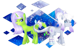 Size: 2681x1701 | Tagged: safe, artist:angellightyt, artist:emerald-bliss, oc, oc only, pony, unicorn, collaboration, female, horn, mare, one eye closed, simple background, smiling, transparent background, unicorn oc, wink