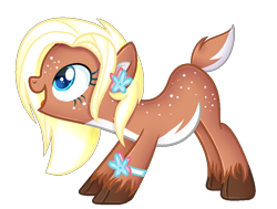 Size: 972x733 | Tagged: safe, artist:angellightyt, oc, oc only, earth pony, pony, g4, base used, earth pony oc, eyelashes, female, flower, flower in hair, freckles, mare, simple background, smiling, solo, transparent background, unshorn fetlocks
