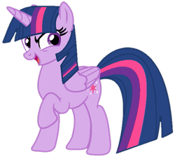 Size: 569x509 | Tagged: safe, artist:cookiechans2, artist:twilyisbestpone, twilight sparkle, alicorn, pony, g4, base used, evil grin, evil twilight, female, grin, mare, pegasus wings, raised hoof, simple background, smiling, solo, transparent background, twilight sparkle (alicorn), wings