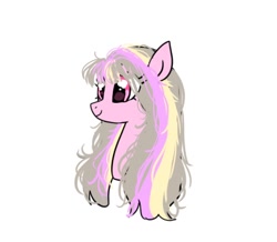 Size: 1024x892 | Tagged: safe, artist:petaltwinkle, oc, oc only, oc:petal twinkle, pegasus, pony, bust, female, mare, simple background, smiling, solo, white background