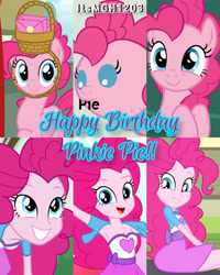 Size: 1920x2400 | Tagged: safe, artist:beavernator, artist:rjp.rammy, edit, edited screencap, editor:itsmgh1203, screencap, pinkie pie, human, pony, equestria girls, g4, my little pony equestria girls: friendship games, my little pony equestria girls: rainbow rocks, party of one, pinkie spy (short), player piano, season 1, season 7, secrets and pies, 2023, adorasexy, armpits, baby, baby pie, baby pony, breasts, bush, busty pinkie pie, cleavage, cute, diapinkes, female, golden oaks library, grin, looking at you, mouth hold, musical instrument, open mouth, open smile, piano, pinkie on a piano, pinkie pie day, reasonably sized breasts, sexy, smiling, smiling at you, text, younger