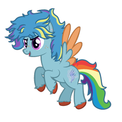 Size: 1314x1315 | Tagged: safe, artist:stack-of-cookie, oc, oc:chiron jack, pegasus, pony, female, magical lesbian spawn, mare, offspring, parent:applejack, parent:rainbow dash, parents:appledash, simple background, solo, transparent background