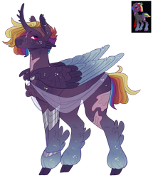 Size: 2357x2747 | Tagged: safe, artist:sleepy-nova, oc, alicorn, pony, colored wings, high res, multicolored wings, simple background, solo, transparent background, wings