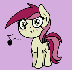 Size: 2048x1987 | Tagged: safe, artist:ewoudcponies, roseluck, earth pony, pony, g4, female, purple background, simple background, solo